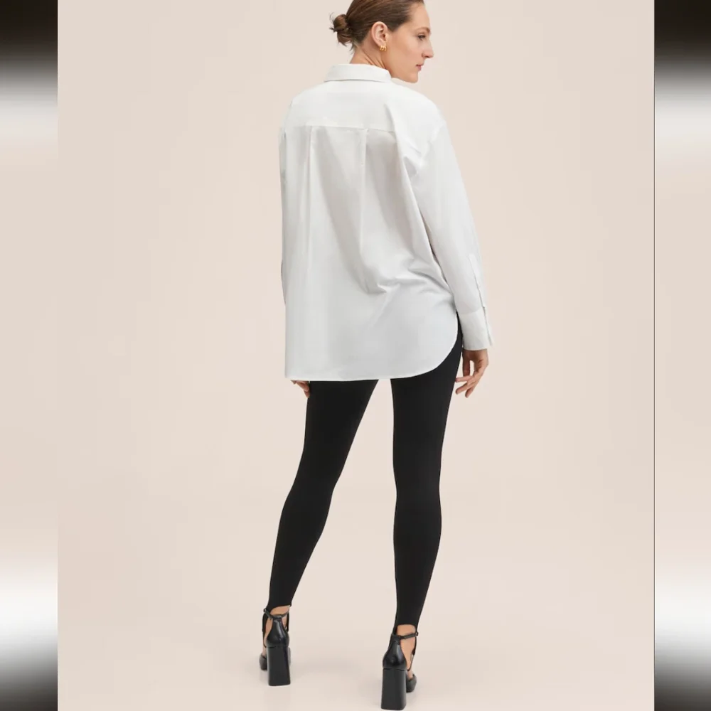 Mango Oversize Cotton Shirt- 6 - Picture 4 of 6